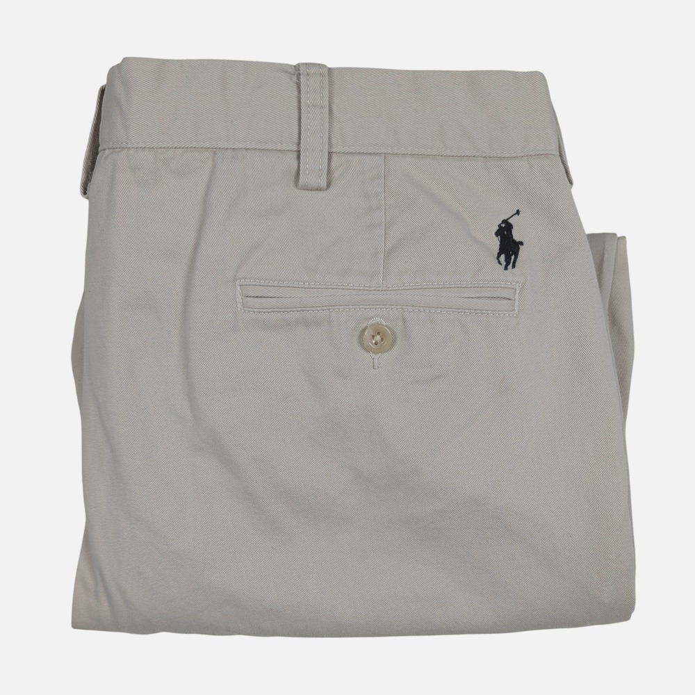 Vintage Polo‎ Ralph Lauren Preston Pant Mens 38x30 Tan Khaki Chino Straight Pony